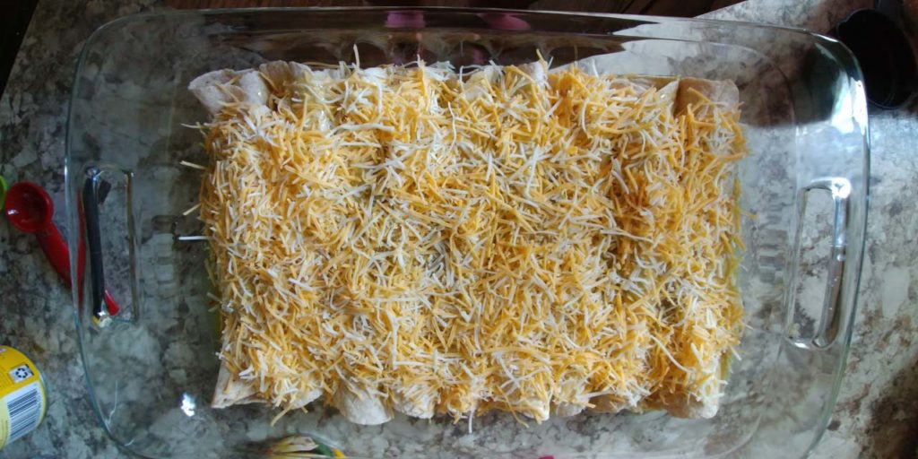 Spinach and bean enchiladas