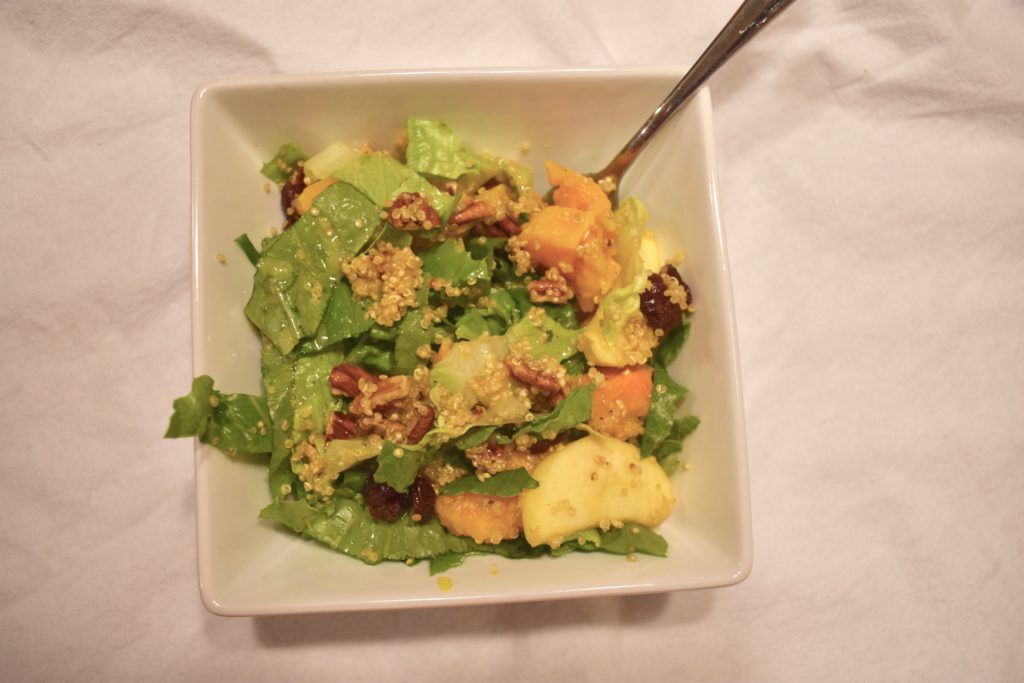 Harvest Salad with Apple, Pecan, Quinoa, and Squash