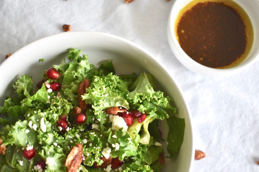 Balsamic Dressing and Pomegranate Holiday Salad
