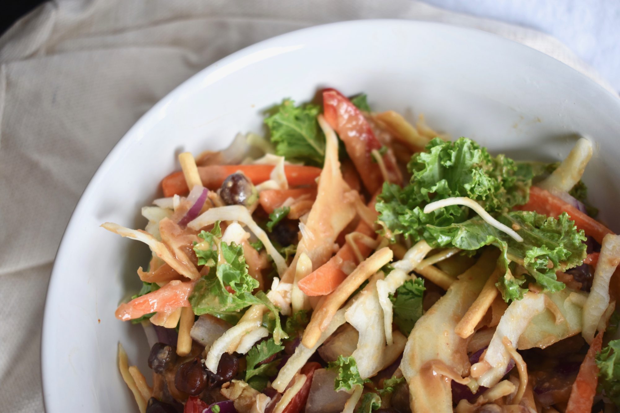 How to Make A Vegan Thai Salad with Peanut Sauce